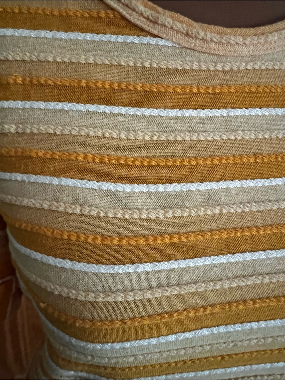 THML Yellow & White Striped Puff-Sleeve Knit Tee - Picture 2 of 8